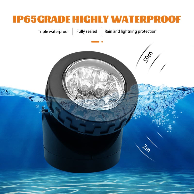 VEEKI Solar Spot Lights Outdoor, LED Waterproof Pond Light Solar Spotlight Underwater Light Security Lighting Dark Sensing Auto On/Off Adjustable Lighting Angle, for Outdoor Lawn Fish Tank Pool (1 Pack) - Image 2